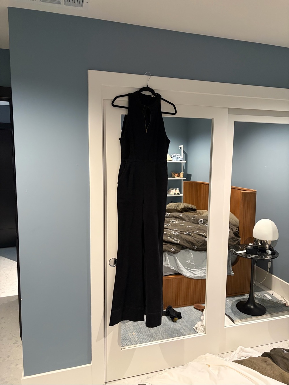 Pilcro Black Halter Wide-Leg Jumpsuit